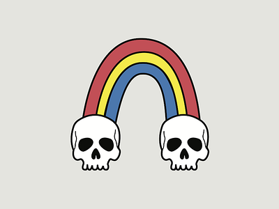 Skull Rainbow lgbtq pride rainbow skull