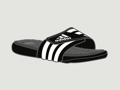 Adidas Slides adidas adidas slides athletics black illustrator shoes sports
