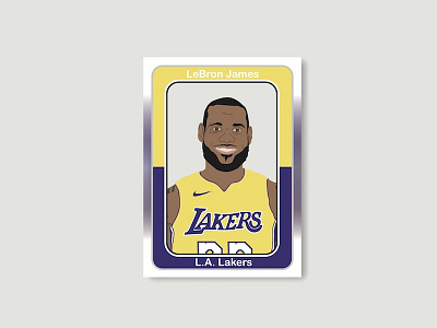 LeBron James B-Ball Card basketball cards king james lebron lebron james portraiture queer artist