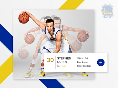 Steph Curry card principle ui ux warriors