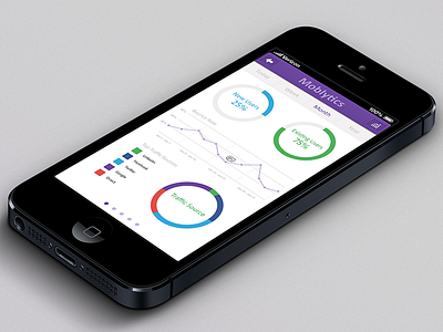 Moblytics analytics charts data graph iphone mobile ui