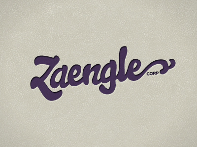 Zaengle Corp Logo Concept logo purple word mark