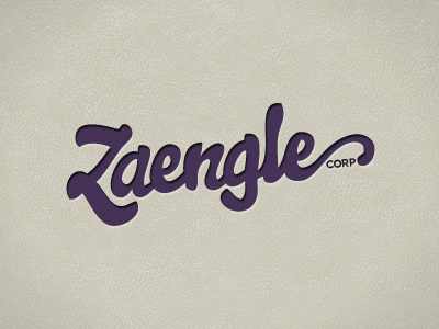 Revision of Zaengle Corp logo 1 logo purple wordmark
