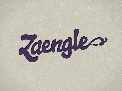 Yet another version of the Zaengle Corp logo logo purple wordmark