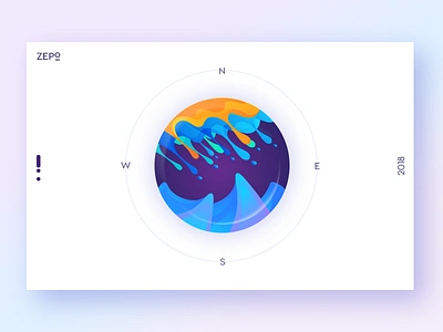 Through The Port Hole colour debut gradient illustration ui ux water water drops websites