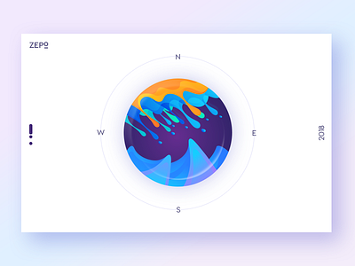 Through The Port Hole colour debut gradient illustration ui ux water water drops websites
