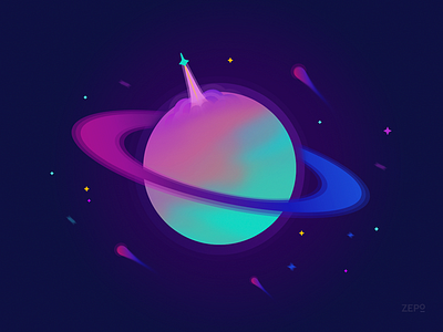 Planet Zepo V1 gradients orbs planet planets rocket space