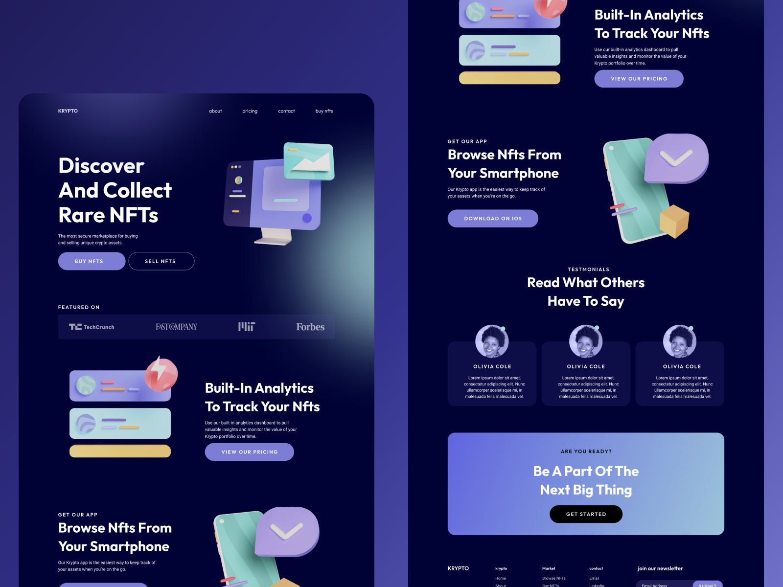 Crypto Landing page by Tahir Sh on Dribbble