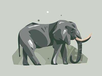 Elephant abstract animal animal art art cartoon design digital digital art graphic illustration safari simple summer vector