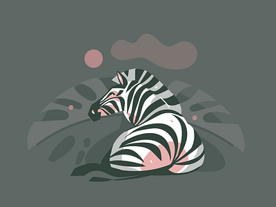 Zebra Collage abstract animal animal print art cartoon design illustration safari simple style summer vector wild zebra