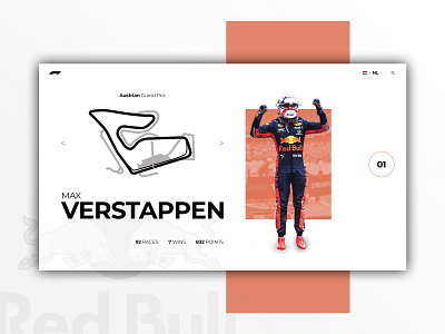 F1 Max Verstappen - Web Design design designer f1 formule 1 interface design max verstappen ui uidesign uiux ux ux design uxdesign uxui webdesign webdesigner website design