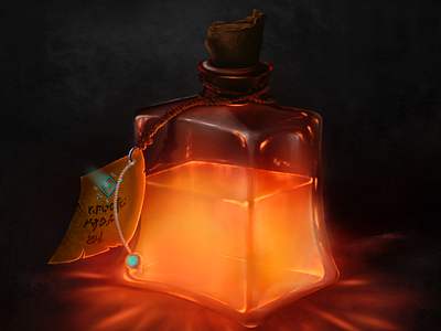 Magic bottle art artwork bottle glowing illustration magic photoshop web