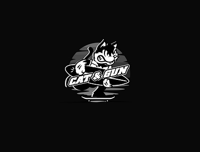 Cat & Gun Logo design design art designer designs logo logo design logodesign logos logotype vector vector art vector illustration vectorart vectors