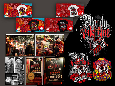 Bloody Valentine Tattoo Logo Event Branding