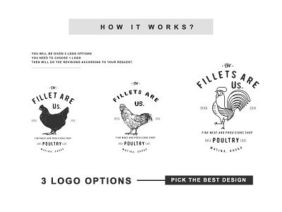 Fillets R Us Branding Logo Options