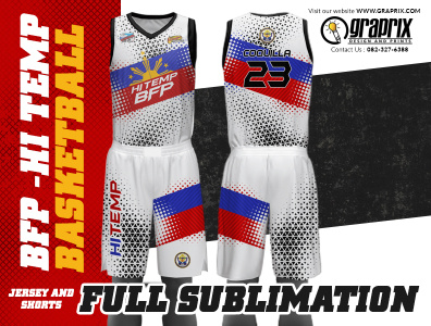 BFP - HI TEMP Basketball Team. 17 Sets of Basketball Jersey and design designer designs jersey print print design printing printmaking prints