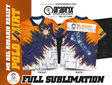 MS Del Rosario Realty Polo Shirt Design and Full Sublimation Pri