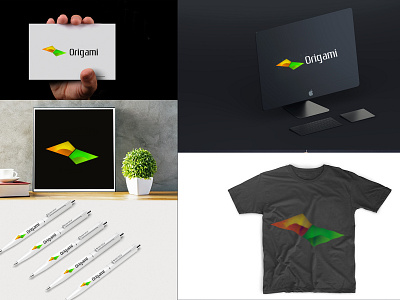 Origami- Branding Materials 2019 art director brand identity branding business logo design startup branding