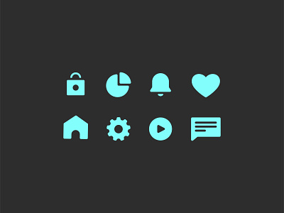 Better Culture Icons bell brand identity branding design graph heart home icons lock simple