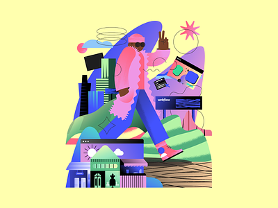 Illustration — Webflow in 2020 art branding city color design illustration webflow