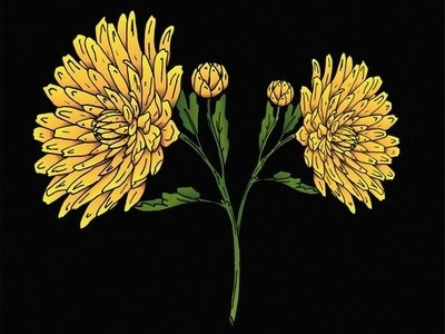 Two To Four art bloom design digitalart flowers graphicdesign illustration warm