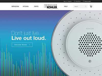 Kohler Pitch Work 2014 (1) hero image home page landing page marketing page pitch work web design website