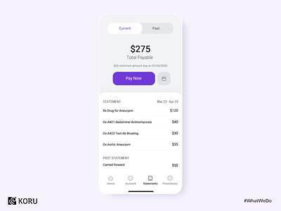 User Interaction for Billing & Payment System android app app design billing interaction interactions ios app design medical app mobile app design mobile design mobile ui payment app ui ui ux uiux ux uxdesign