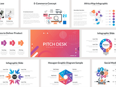 Pitch Deck PowerPoint Presentation Template annual branding design graphic design presentation template typography