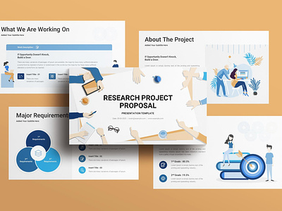 Research Project Proposal PowerPoint Template annual branding design powerpoint presentation template