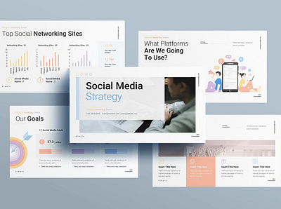 Social Media Strategy PowerPoint Presentation annual branding design graphic design powerpoint presentation template