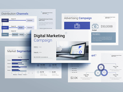 Digital Marketing Campaign PowerPoint Template annual branding design graphic design powerpoint presentation template