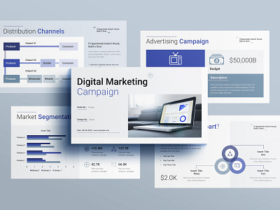 Digital Marketing Campaign PowerPoint Template annual branding design graphic design powerpoint presentation template