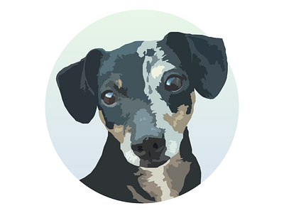 1 - 100 Circles: Dog Portrait of Odie 100 circles design dog illustration portrait puppy