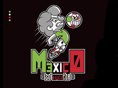 TShirt_MéxicoRetroRusia ball characterdesign illustrator mexico mundial retro rusia2018 soccer tshirt vector