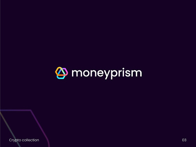 Moneyprism logo animation bitcoin blockchain brand identity branding crypto icon identity logo logodesign mark nft token visual identity web3