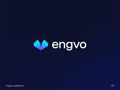 Engvo logo blockchain branding crypto icon identity logo logodesign mark nft token