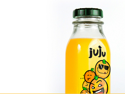 Juju Juice - Orange Juice bottle design ilustrator juice packaging photography photoshop