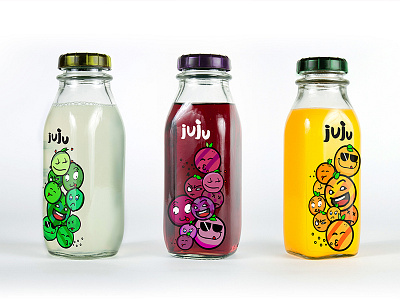 Juju Juice Bottles design flash graphic design illustration illustrator juice packaging photoshop