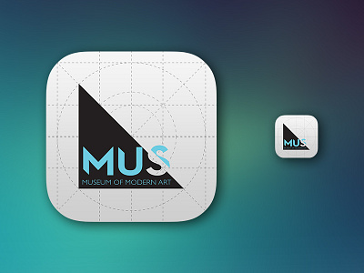 The MUS - IOS7 Icon branding icon icons ios7 mobile museum proportion