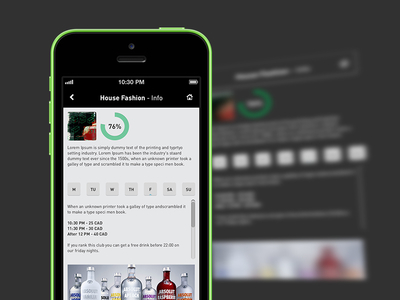 Nightlife 3.0 ClubInfo - Redesign 8 app clubs design detail page mobile nightlife photoshop rank ui