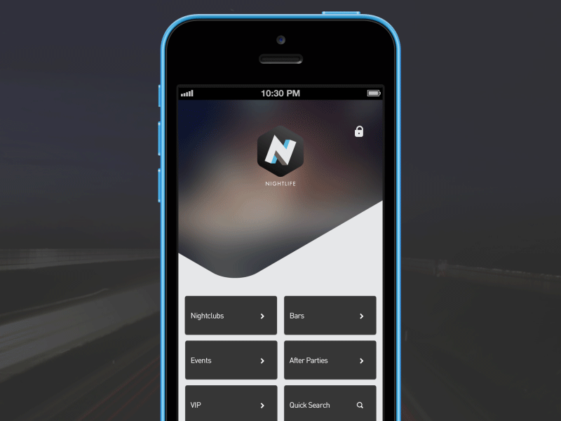 Nightlife transition 1 animation clean gif home template transition ui visual