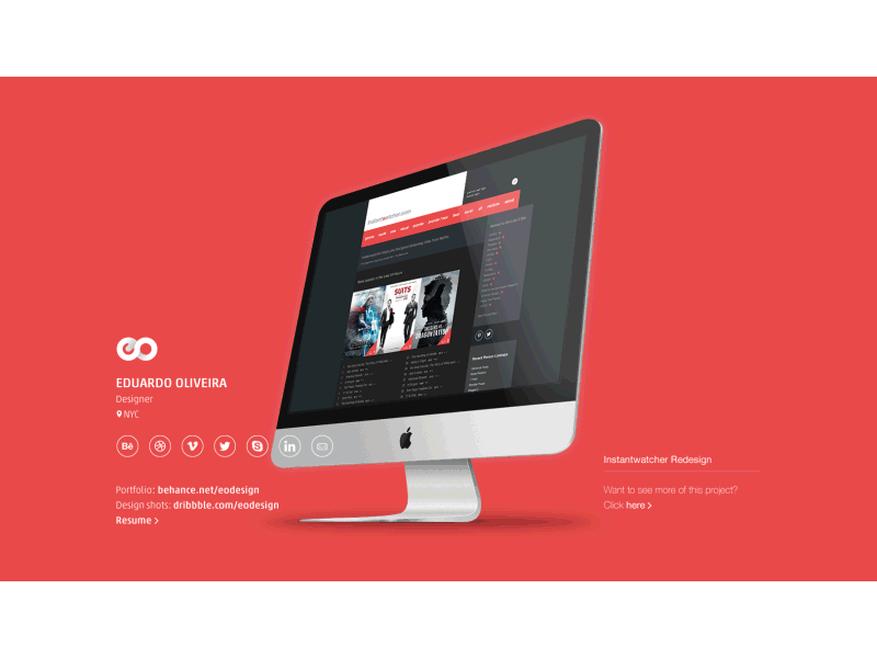 eodsgn.com [homepage animation] animation gif homepage interface minimal portfolio simple template ui ux