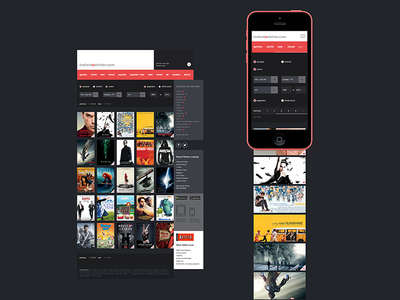 IW Netflix - Responsive "New" pages buttons desktop grid minimal mobile movies netflix template ui