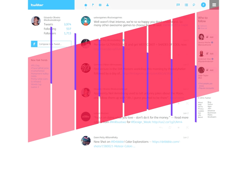 Twitter redesign | Grid