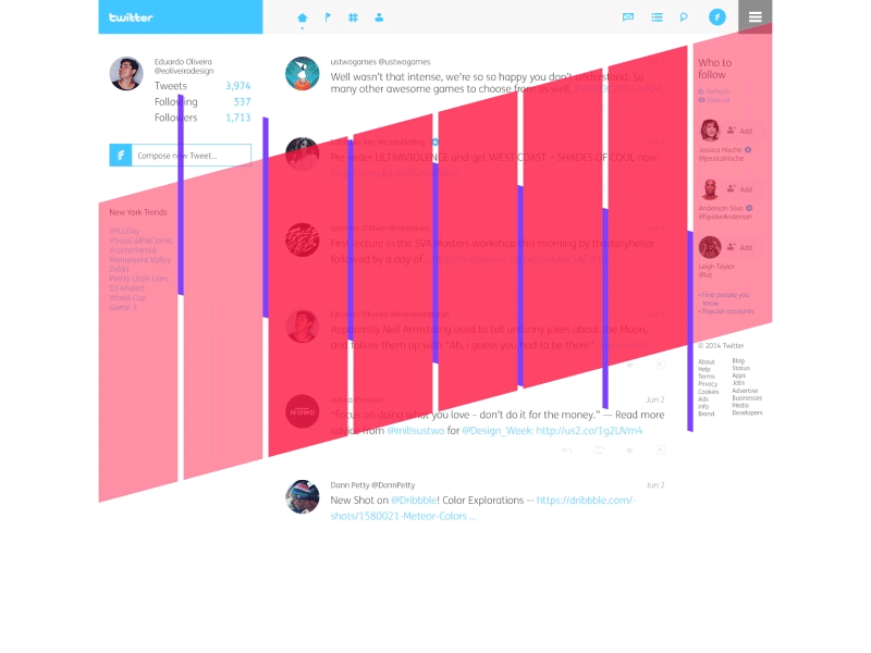 Twitter redesign | Grid by Eduardo Kerr-Oliveira on Dribbble