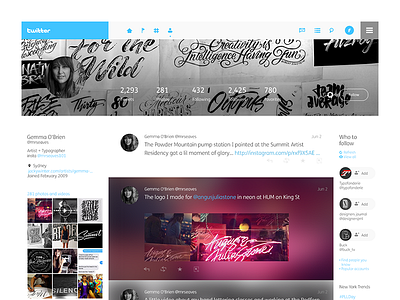 Twitter redesign | Profile page