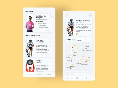 Cycling News App adobe xd app cycling mobile app news sport uidesign