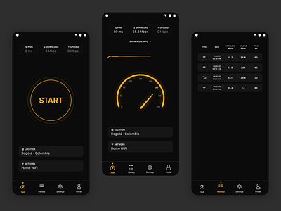 Speedtest App 2021 adobexd app app design inspiration interface minimal mobile mobile app mobileinspiration speedtest ui uidesign uxdesign
