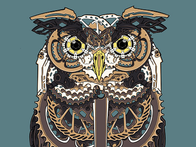 Untitled Artwork 9 design illustration mountainbike owl