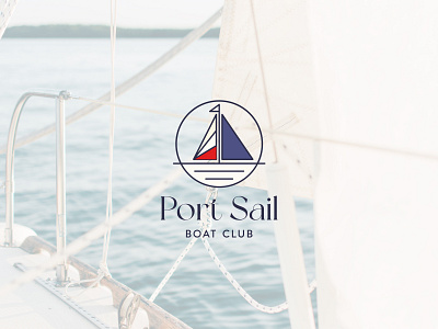 Port Sail Boat Club Logo Design boat brand design branding classy logo logo logo design modern logo